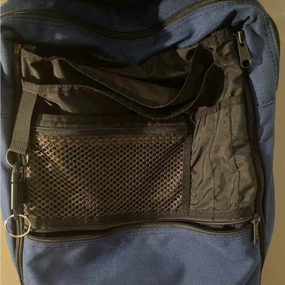 Vtg Eagle Creek Travel Gear Blue Backpack Removable Straps Top Handle Convert - Picture 12 of 14